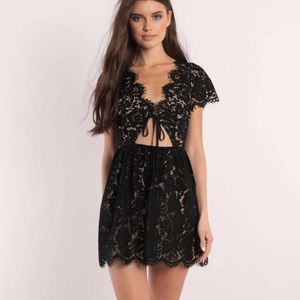 TOBI black lace mini dress